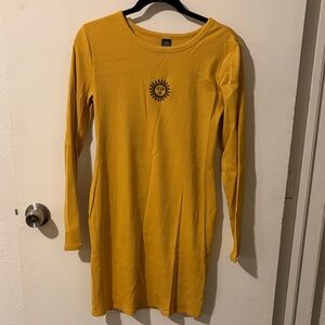 Wild Fable Mustard Ribbed Dress